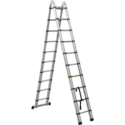 Лестница телескоп шарнирная алюминевая Новая Высота 6,2м 2*10ступеней 2310ТЛ г.С.Петербург