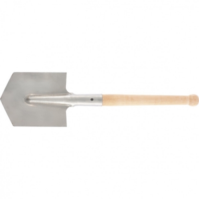 Лопата саперная, нержавеющая сталь, 153х180х585 мм, деревянный черенок, Россия// Сибртех арт.61439