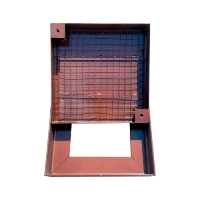 Люк скрытый под тротуарную плитку и брусчатку 400*400 до 3 т. сталь (бронза-графит)