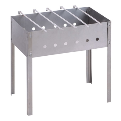 Мангал сборный "Эконом", GRILLBOOM сталь 0,4мм, 35*25*35 см, с шампурами (103-014)