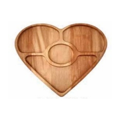 Менажница резная "сердце", 4 отсека, d29х2см. 2К-005wd арт.2К-005wd