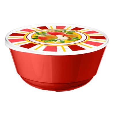 Миска Bergamo Homver 3л с крышкой с декором Сицилия 1353