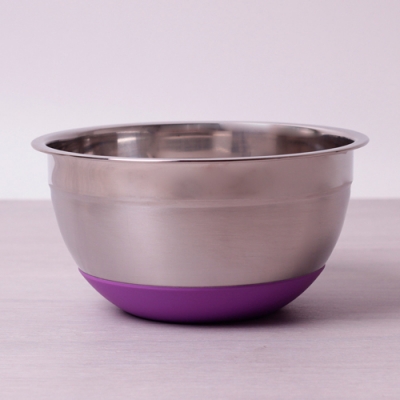 Миска O18*9см из нержавеющей стали c антискользящим дном (4346)