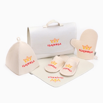 Набор банный портфель 5 предметов "Царица" светлый, Добропаровъ 10832347
