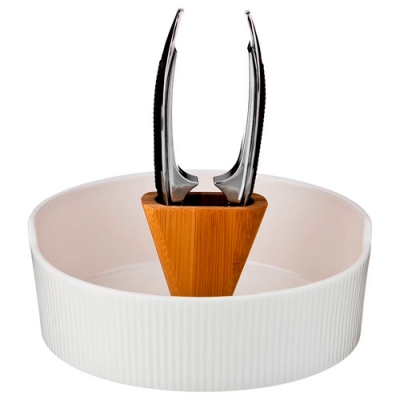 Набор для колки орехов "Native" 2пр.: блюдо + щипцы для орехов д=18,5 см. в=7 см 587-133