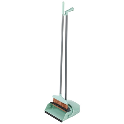 Набор для уборки BROOM: совок откидной и щетка (цвет зеленый) арт.109047