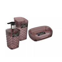 Набор для ванной комнаты Glam 4 предмета шоколад С83503 Полимербыт