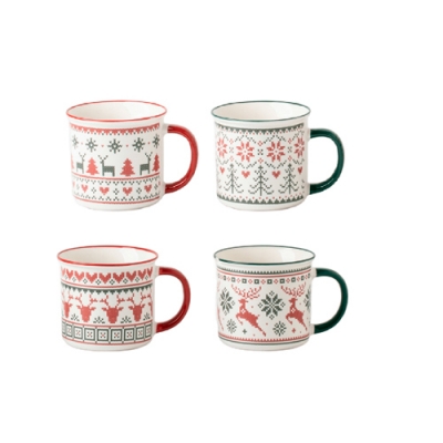 Набор кружек JEWEL Свитер 355 мл 4 предмета (new bone), 6 шт/уп. (ПС0074-22)