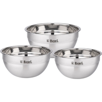 Набор мисок из нержавеющей стали, 3 шт. d= 18/22/26 см (R-826) "МАРУСЯ"
