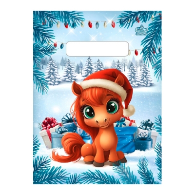 Пакет с вырубной неусилинной ручкой 19х25см (30) (Поняшка) НГ Тико ВНР62844