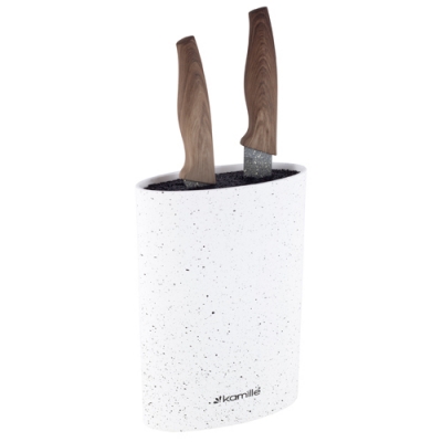 Подставка для ножей 22см (чёрный мр белый мр мр,) (7606) Подставка для ножей 22см (чёрный мр белый мр мр,) (7606)