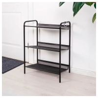 Подставка для обуви з-х полочная "Женева 13" Черный ЗМИ ПДОЖ13Ч