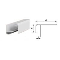 Профиль "F" для панелей 8мм 3,0м "Идеал Ламини", 001-G Белый глянцевый