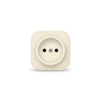 Розетка одноместная серия "IONICH", б/з, о/у, 16А, 220В, "слоновая кость" (ivory) (еврослот) (1431)