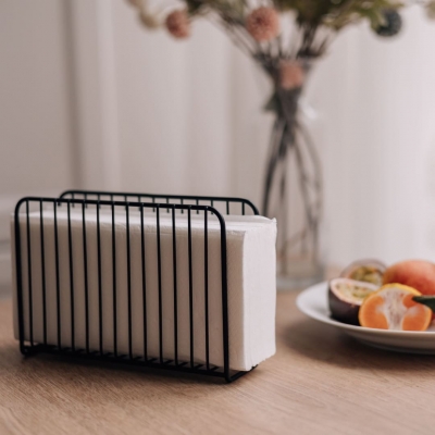 Салфетница, матовый черный LB-14 BL