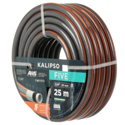 Шланг поливочный Kalipso 3/4 диам 20мм, армированный, 25м, 5 слоев ПВХ AGL263425 486058