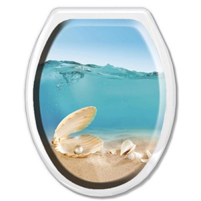 Сиденье д/у (жест) с рис. "Лазурный берег" . 1/10