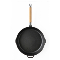 Сковорода чугунная со съемной деревянной ручк. и двумя сливами 26см ТМ ГАРДАРИКА 0226 "БИОЛ" Сковорода чугунная со съемной деревянной ручк. и двумя сливами 26см ТМ ГАРДАРИКА 0226 "БИОЛ"