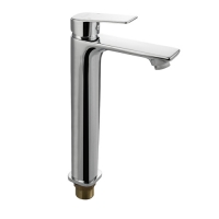 Смеситель на раковину ВЫСОКИЙ, хромированный литой корпус 8401 MAGNUS