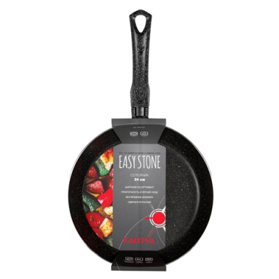 Сотейник 240 мм, 1 руч, б/кр, а/п. Easy Stone. Алюминий марки А5 арт.6924152