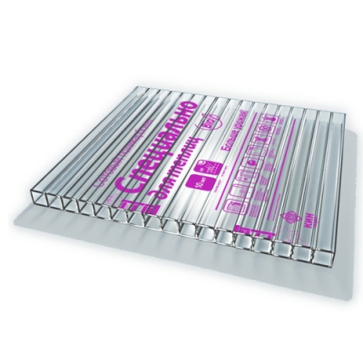 Сотовый поликарбонат СПЕЦ ДЛЯ ТЕПЛИЦ 3,5 мм х 2,1м x 6м (Б/цв)