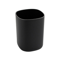 Стакан для зубных щёток и паст настольный, ЧЁРНЫЙ пластиковый 29036 САНАКС