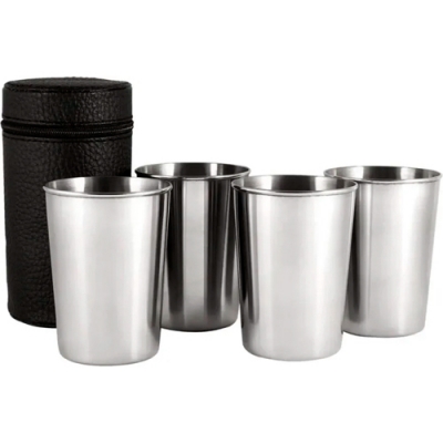 Стакан-стопка нерж, набор 4шт в чехле 50*55 см 2К-012/4кмп арт.2К-012/4кмп Стакан-стопка нерж, набор 4шт в чехле 50*55 см 2К-012/4кмп арт.2К-012/4кмп