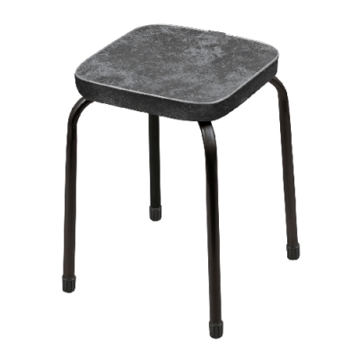 Табурет Nika Фабрик-3 б/об на 4-х опорах (квадратное сидение 320х320) ткань велюр графит ТФ03-В/ГР