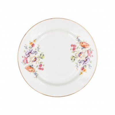 Тарелка мелкая диам. 175 мм Гладкий край Мейсенский букет (фарфор) , р.1874в
