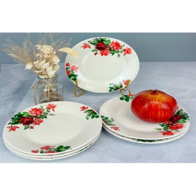 Тарелка плоская 20 см JEWEL Садовница (фарфор) (ПС0037-37)