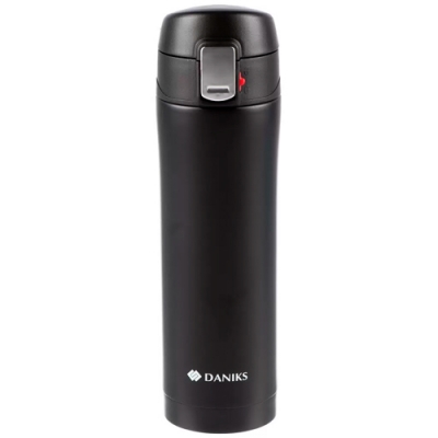 Термос нержавеющая сталь, 0.4 л, узкая горловина, Daniks, колба нержавеющая сталь, T03-400-blk (4806