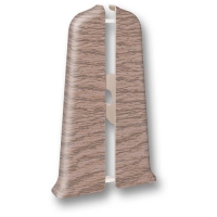 Торцевые (пара) для плинтуса 85ММ "Деконика", 215 Дуб снежный Торцевые (пара) для плинтуса 85ММ "Деконика", 215 Дуб снежный