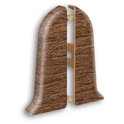 Торцевые (пара) для плинтуса 85мм "Идеал Классик" 291 Орех Торцевые (пара) для плинтуса 85мм "Идеал Классик" 291 Орех