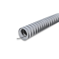 Труба гофрированная ПВХ с зондом Ф25 50м (бухта) "Идеал", 002 Светло-серый Труба гофрированная ПВХ с зондом Ф25 50м (бухта) "Идеал", 002 Светло-серый