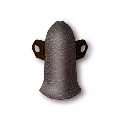 Угол наружний (внешний) с крепежом для плинтуса "Идеал Классик" (55 ММ) 303 Венге темный