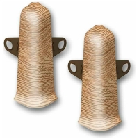 Угол наружный (внешний) с крепежом для плинтуса 70мм "Деконика", 221 Дуб янтарный