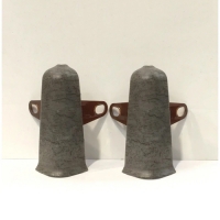 Угол наружный (внешний) с крепежом для плинтуса 70мм "Деконика", 548 Лофт серый