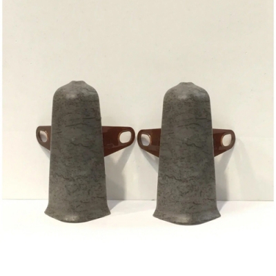 Угол наружный (внешний) с крепежом для плинтуса 70мм "Деконика", 548 Лофт серый