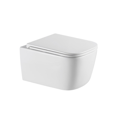 Унитаз подвесной K406 безободковый, сиденье тонкое ДП, крепления