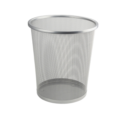 Ведро круглое, 12 л, сетчатое, офисное, металлическое, без крышки. Нержавеющая сталь САНАКС 420