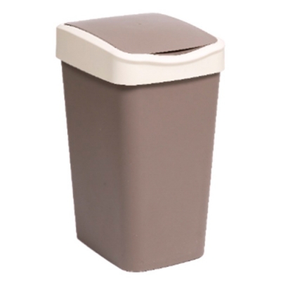 Ведро с подвижной крышкой 35л "Tandem" (шоколад/слон.кость) 843522 Виолет