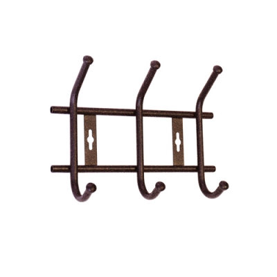 Вешалка настенная Nika ВНТ3М/БЖ 3 крючка 280*215*85 мм бежевый металлик