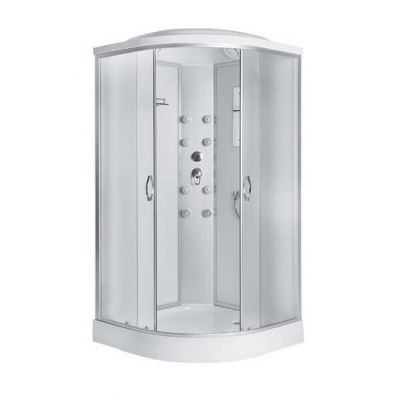 Душ. кабина ER3509PF-C3 RUS 90*90*215см,зад.стенка белое.ст. мат. 4 мм низ. под. г/м проф.хром. 3к.