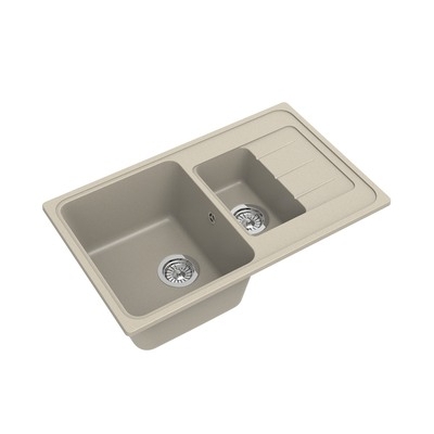 Мойка EWIGSTEIN Elegant 80D 780*480 2 чаши (темно-бежевый)