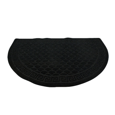 Коврик придверный влаговпитывающий "ЧЕШУЙКИ" полукруг 40*60 чёрный