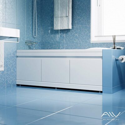 Экран под ванну 1,6 м МДФ SOFT Белый (3 двери откидные) (Алаванн)