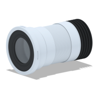 K718R Удлинитель гибкий для унитаза , короткий, L280-550мм