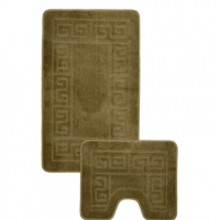 Коврик д/ванны 2 предм. SHAHINTEX FREE STYLE 60х100 +60х50 зелёный (52)