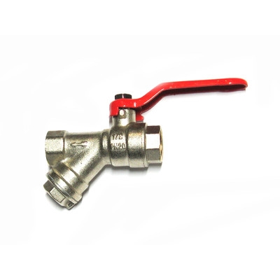 Кран вода VALTEC 1/2" г/г руч с фильтром (VT.292)