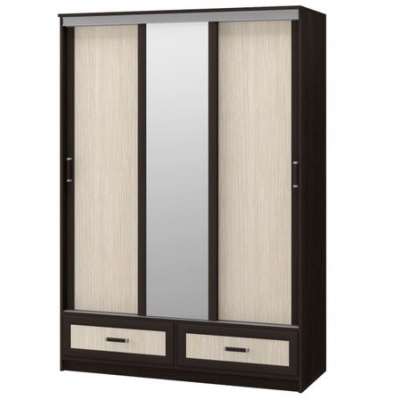 "Модерн" шкаф-купе 1,65м(1650*2200*610, венге/белфорт, 4 места )